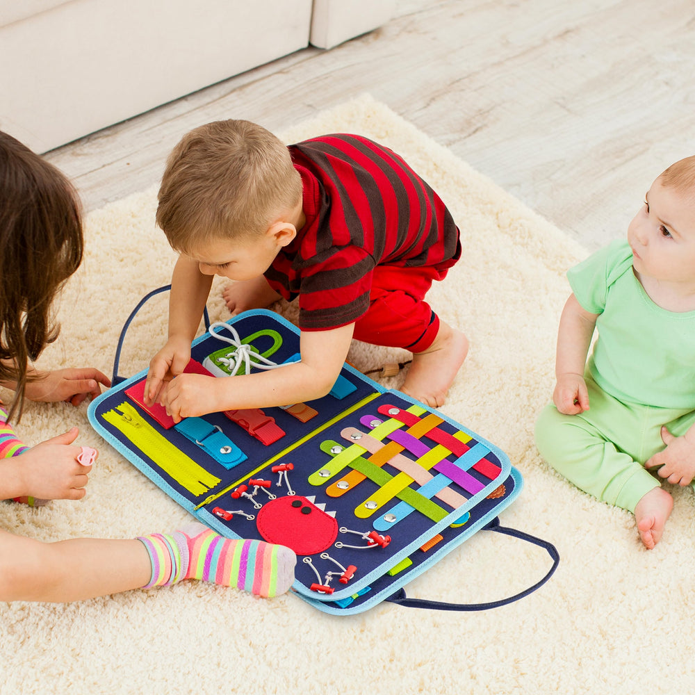 JAGSYJOY Busy Board durable construction supports lasting screen-free playtime