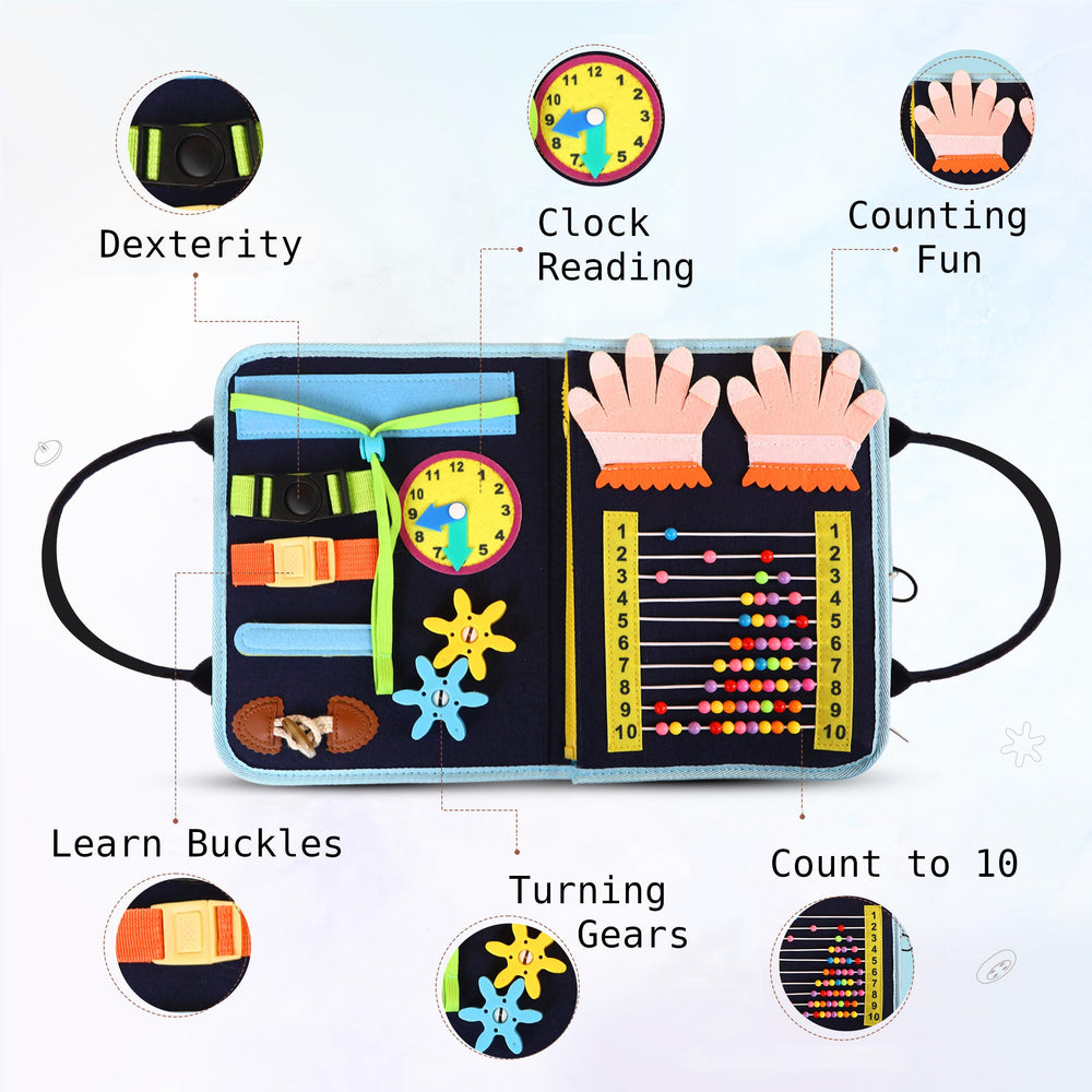 JAGSYJOY Busy Board weather wheel helps toddlers recognize patterns through play