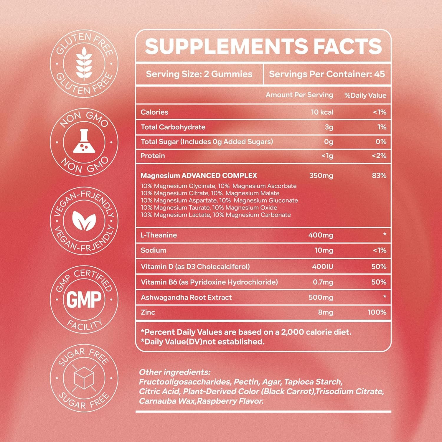 Close-up of Jajehalo raspberry-flavored gummies showing sugar-free formula and smooth chew.
