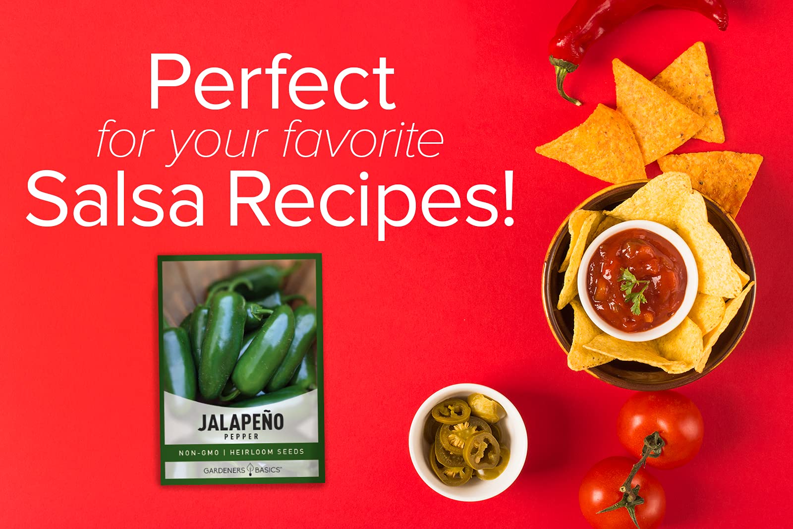 Gardeners Basics jalapeno seeds indoor start guide promotes longer growing season.