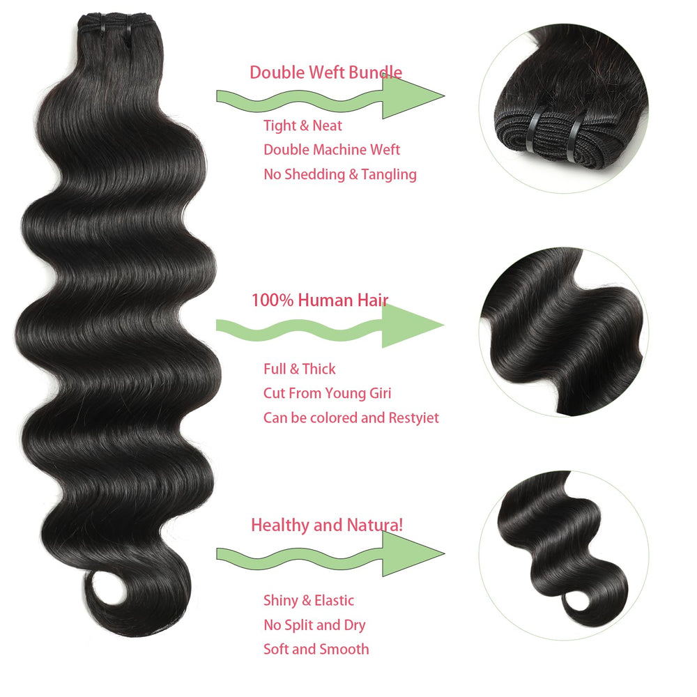Jaliyah natural black color bundles for easy color match