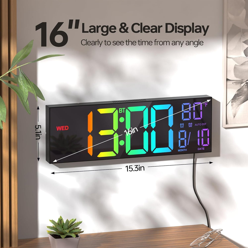 JALL clock showing Bluetooth time synchronization with a smartphone.