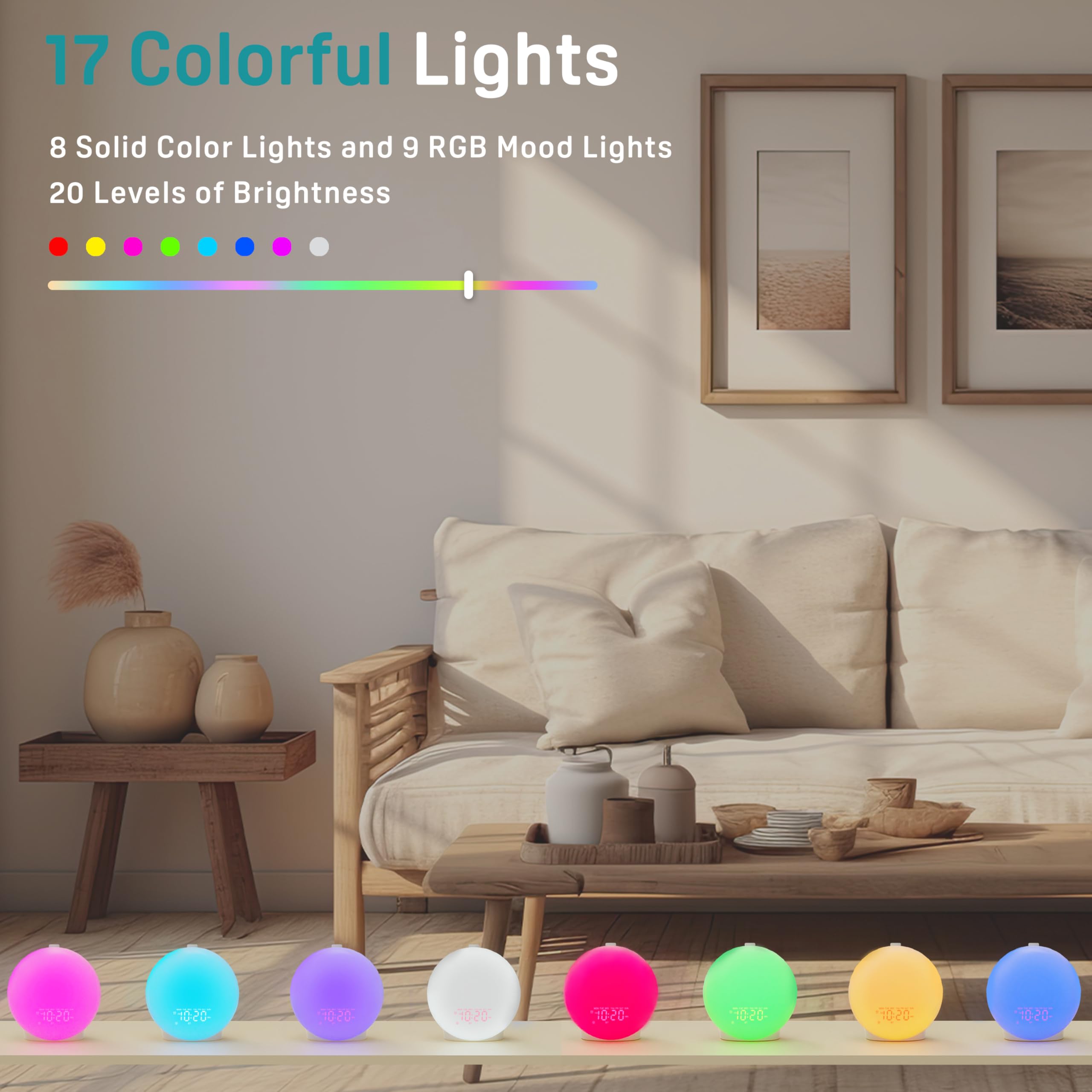 JALL Bedside lamp mode for reading with soft lighting