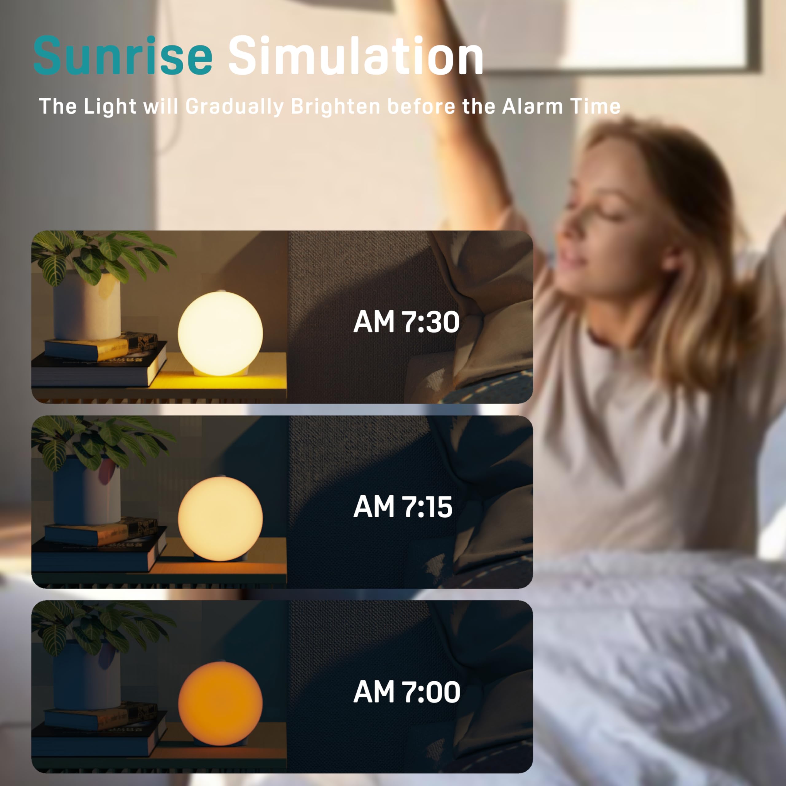 JALL Alarm Clock with snooze and timer for flexible mornings