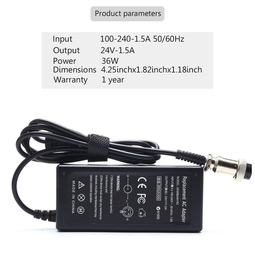 Dirt Bike use: Janboo 24V charger delivers rugged charging with 36W output