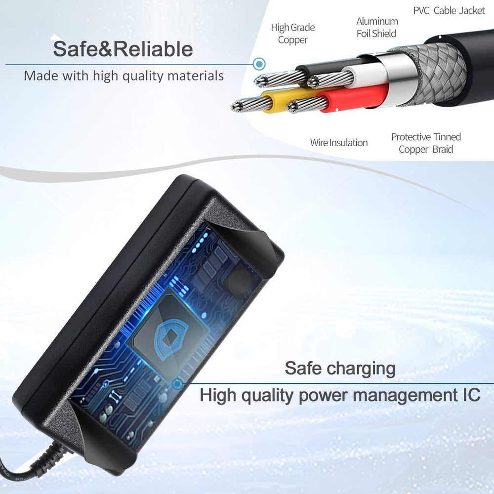 MX400 Razor charger by Janboo showing compact design and safety certification