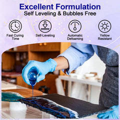 JANCHUN epoxy resin kit anti-yellowing formula preserves artwork over years
