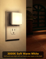 JandCase 3000K soft white glow creates gentle guidance at night.