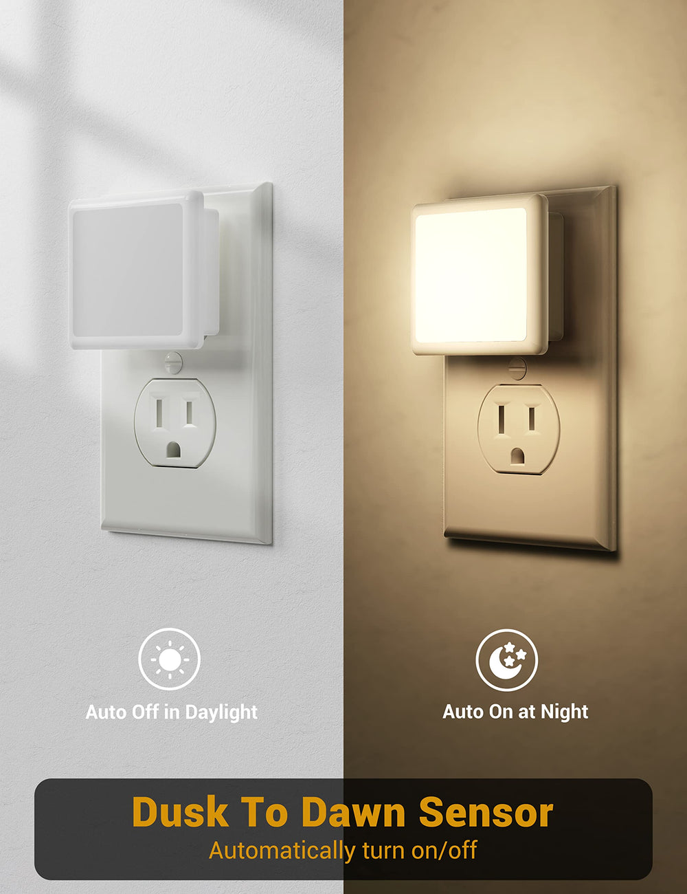 JandCase compact design fits outlets without blocking space for other devices.