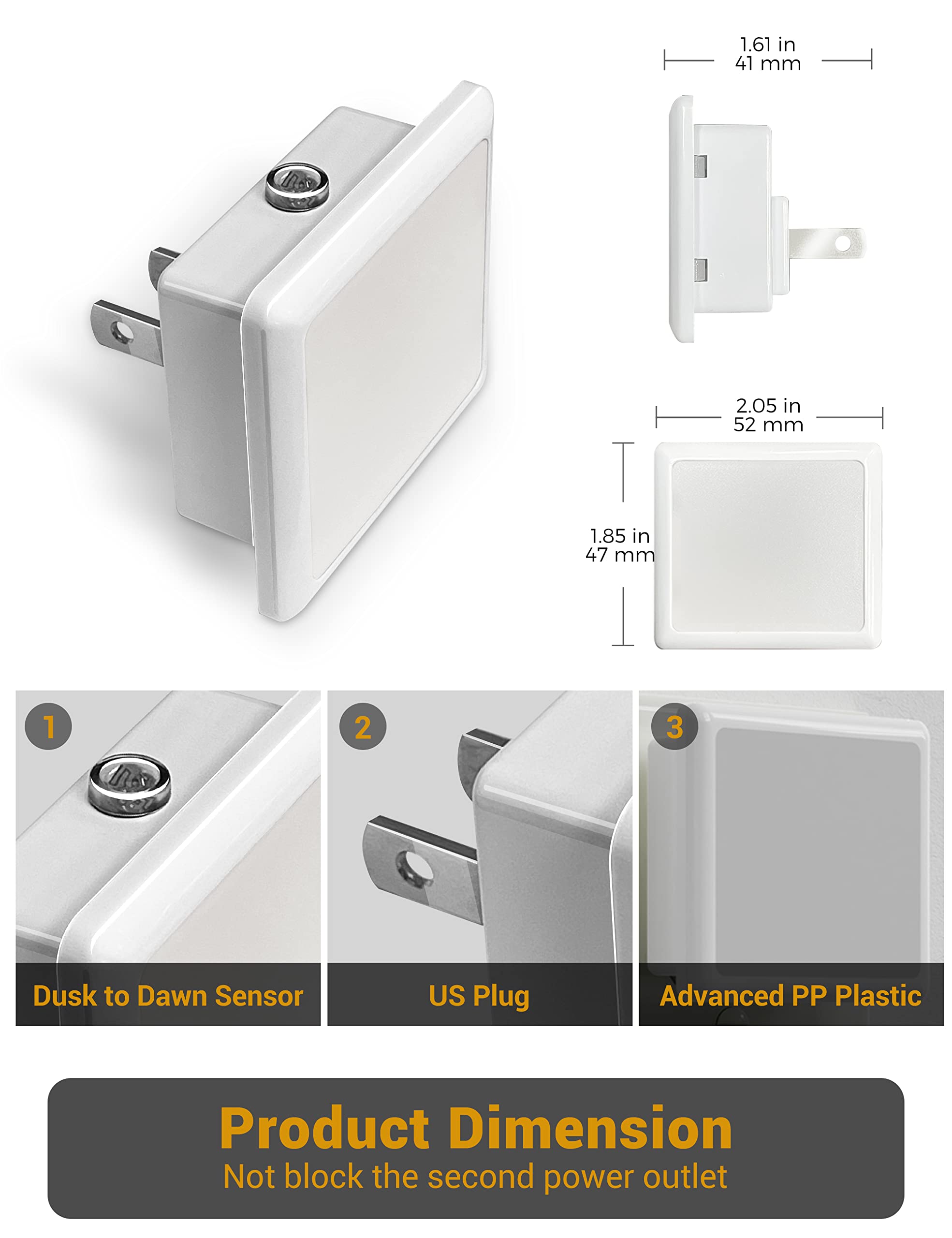 JandCase LED consumes only 0.3W for continuous soft lighting.