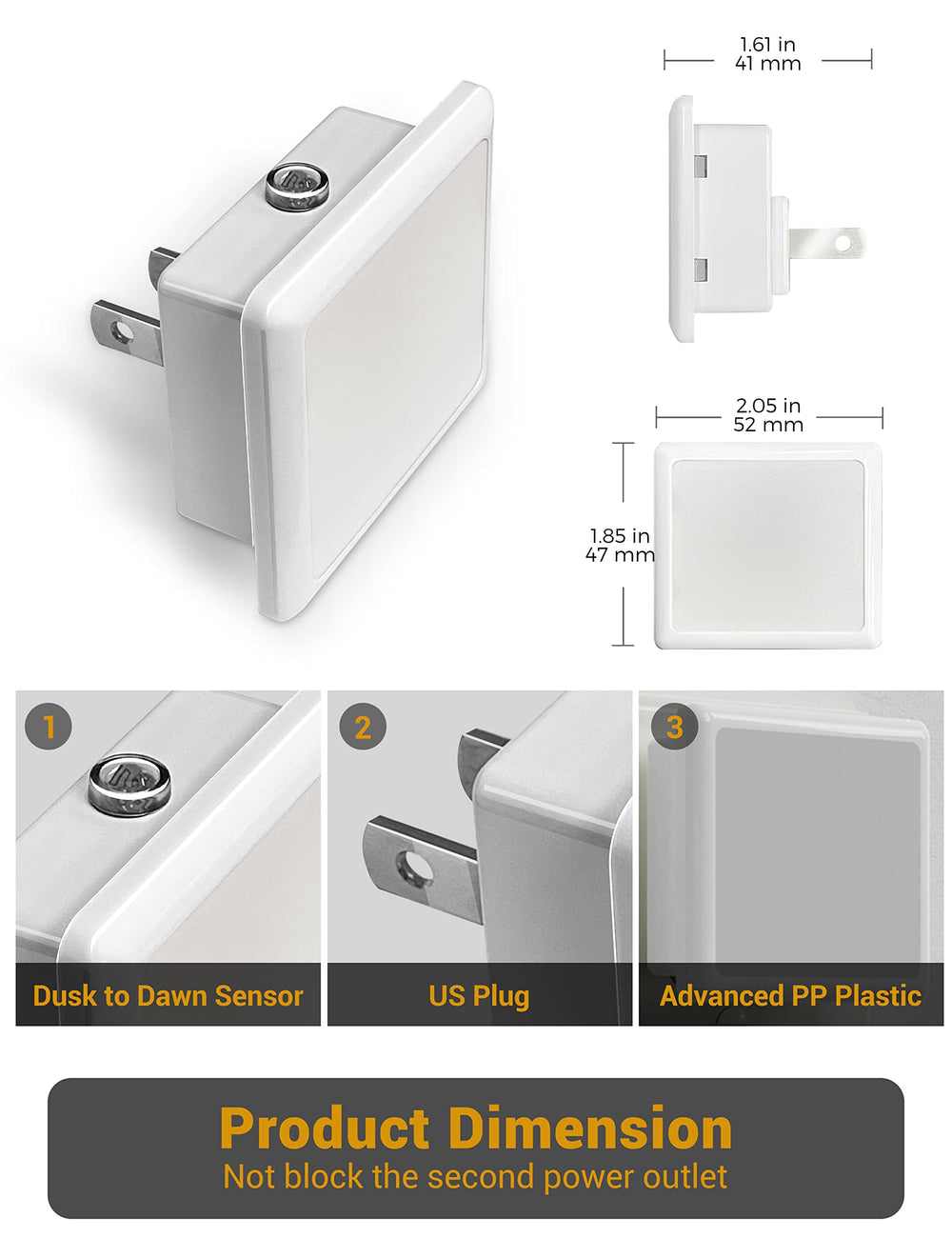 JandCase LED consumes only 0.3W for continuous soft lighting.