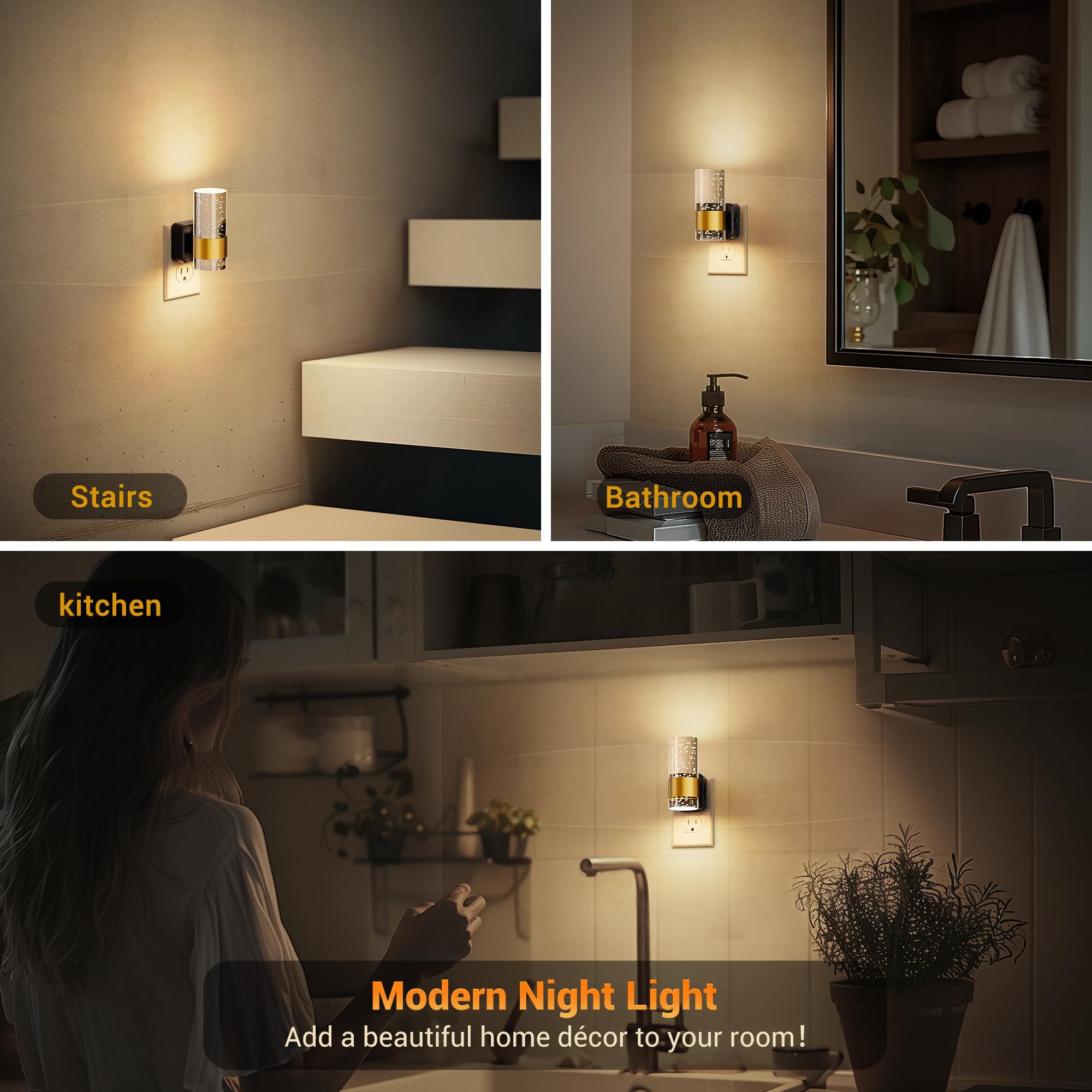 JandCase wall-sconce style night light ideal for bedrooms and hallways