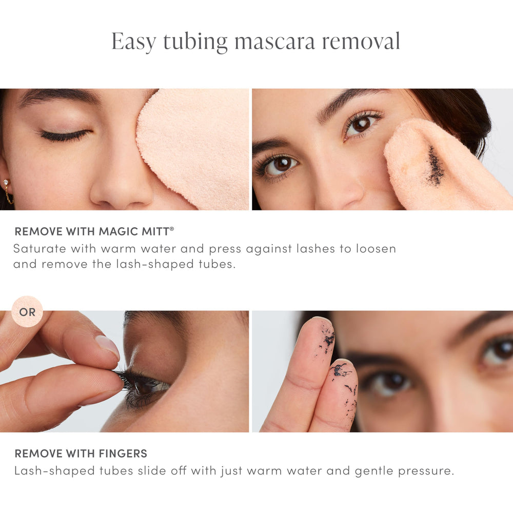 Jane Iredale Lash Fixation wand in action lifts and separates lashes.