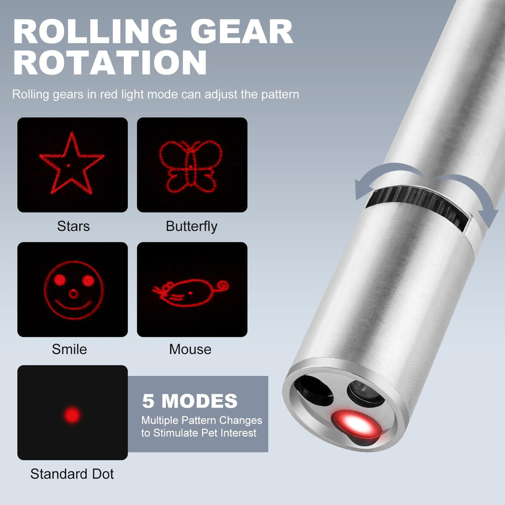 JANHER Laser Pointer displays patterns for varied, playful engagement.
