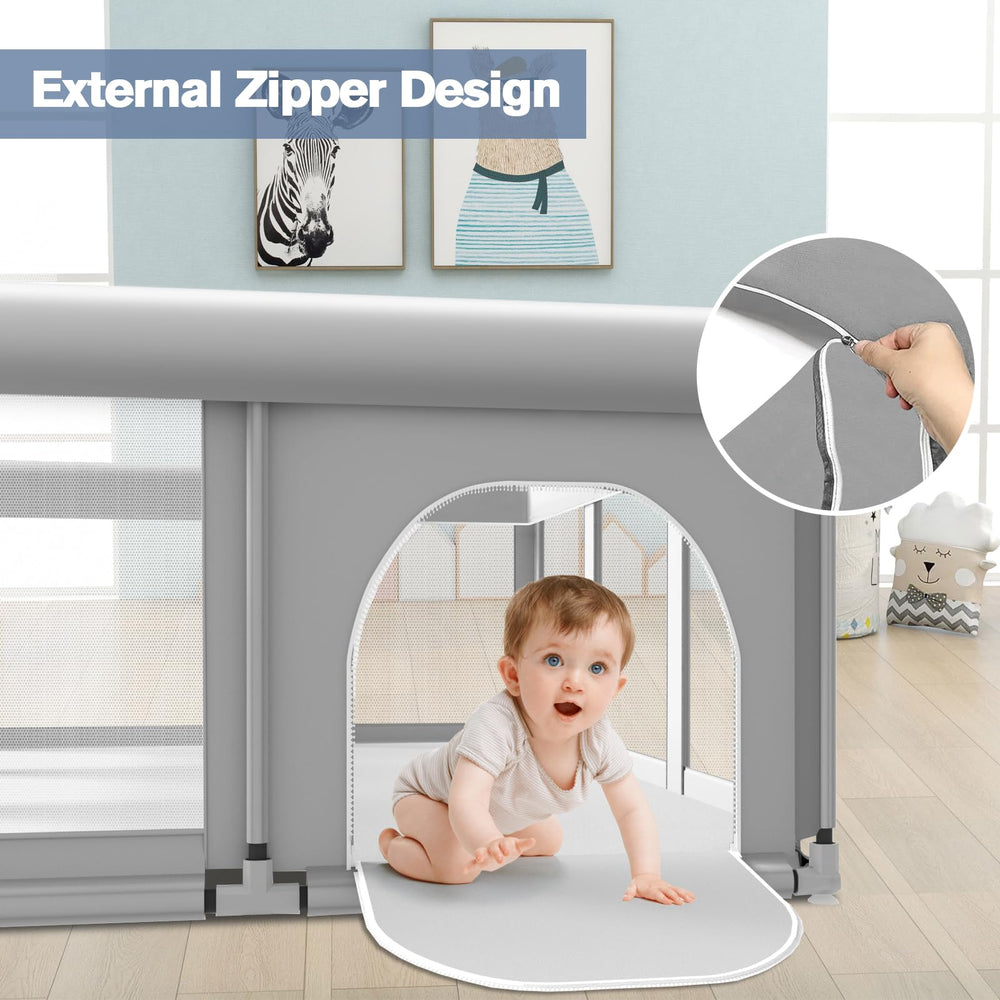Jaobeem oxford fabric enclosure minimizes gaps for a safer play space.