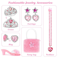 Jaolex Princess crown and jewelry set for sparkling role play