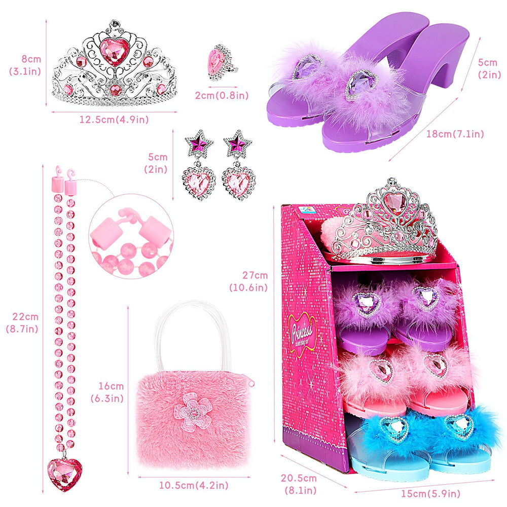 Jaolex fluffy pink decor accents add whimsy to pretend play outfits