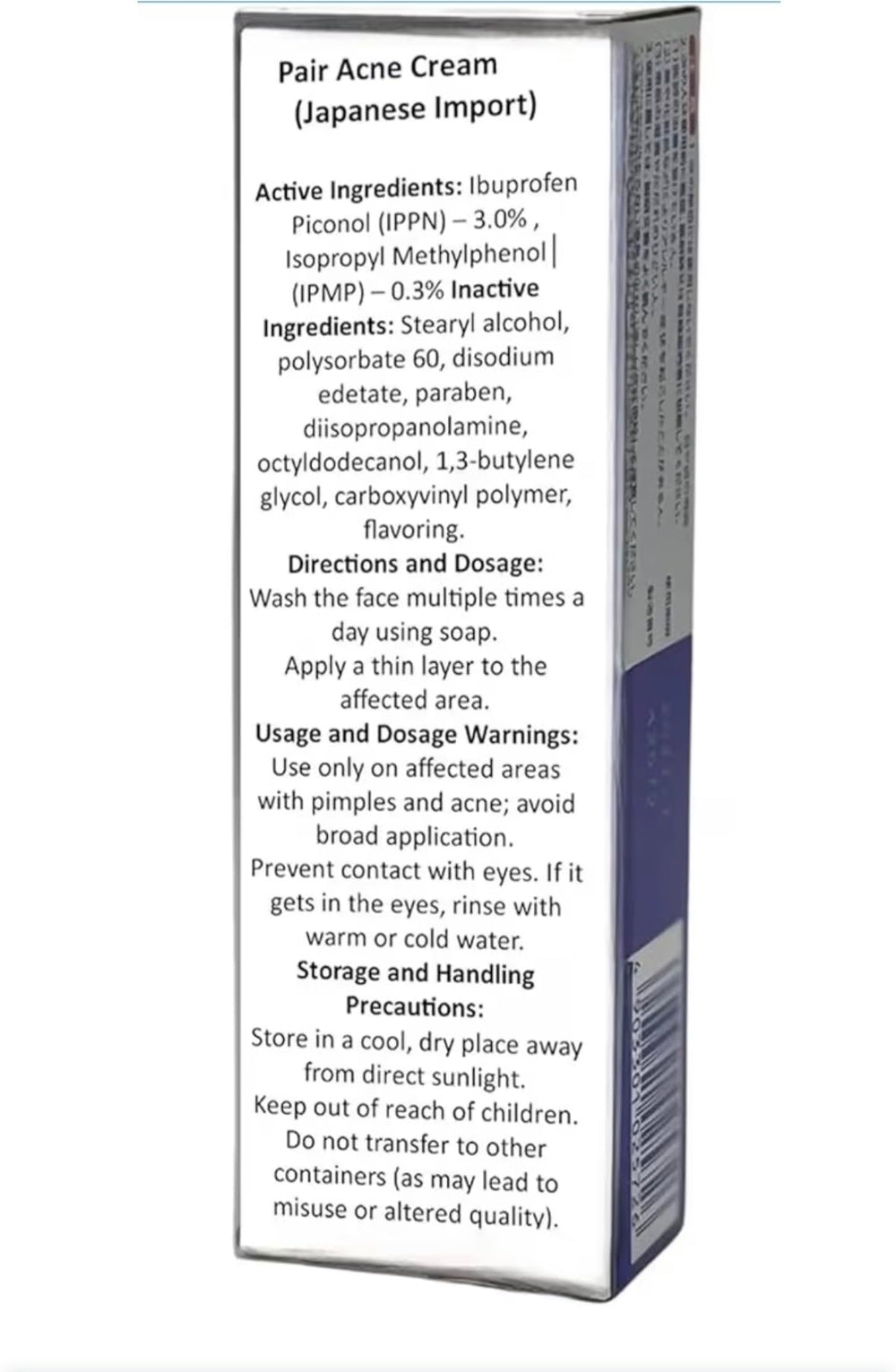 Japan Lion Pair Acne Cream travel 14g tube ready for on-the-go skincare.