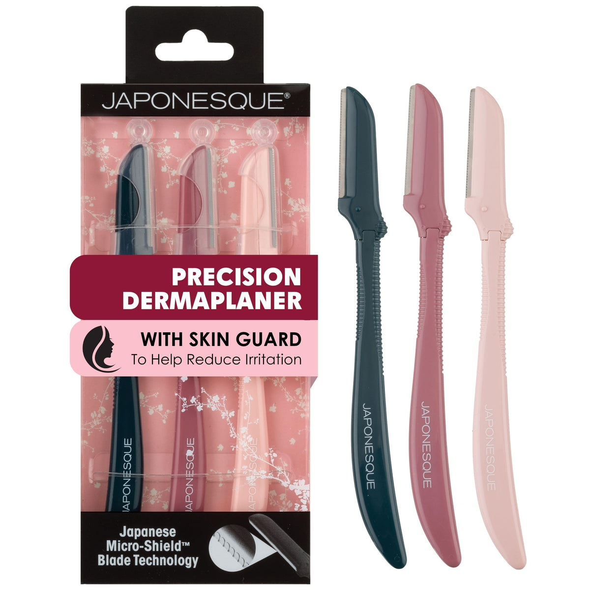JAPONESQUE Complexion Perfection dermaplaner set front view for precise facial hair removal