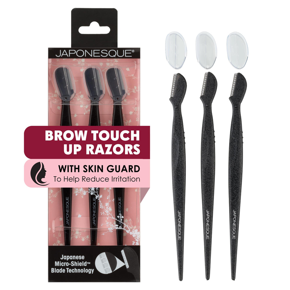 Japonesque eyebrow razor with precision blades for clean brow shaping