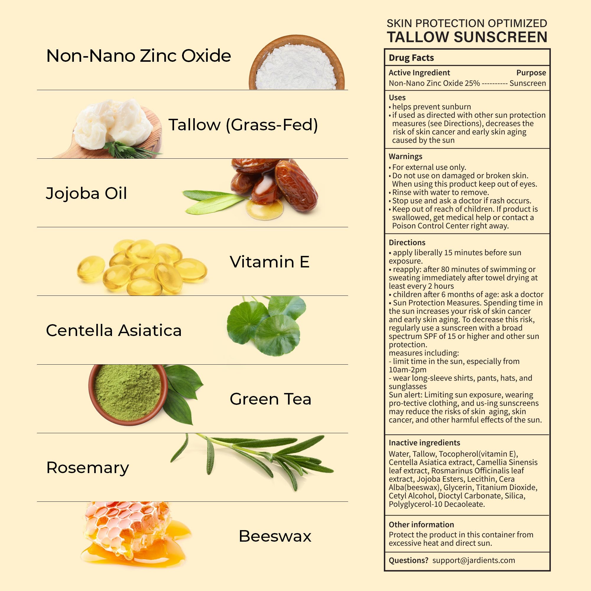 Family-friendly Jardient sunscreen with mineral filters