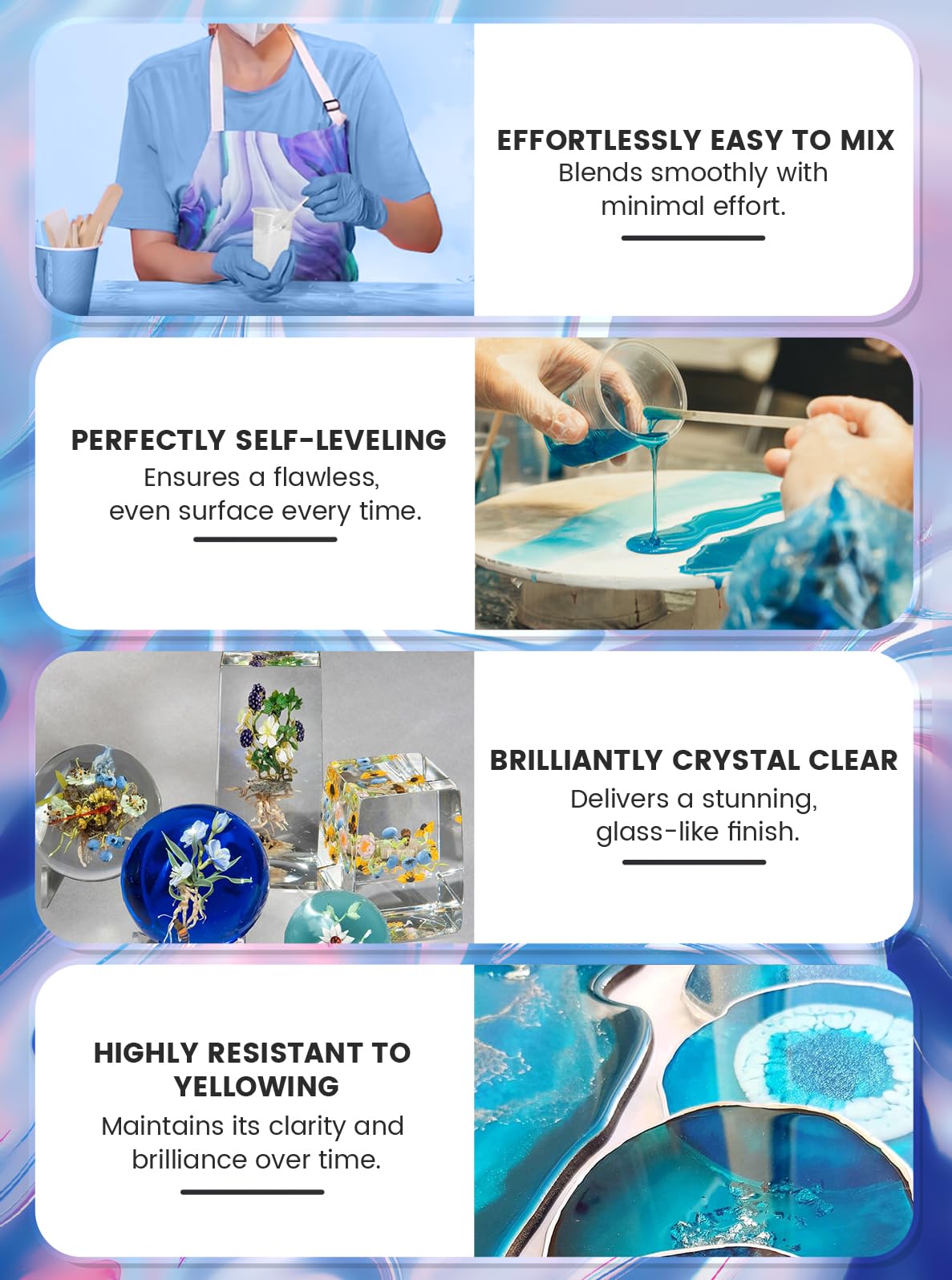 Jarezina resin kit 1 to 1 mixing setup for easy ratios