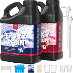 Jarezina epoxy resin kit packaging enables accurate, mess-free pours