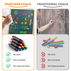 Jar Melo sidewalk chalk colors are washable for easy cleanup after outdoor art