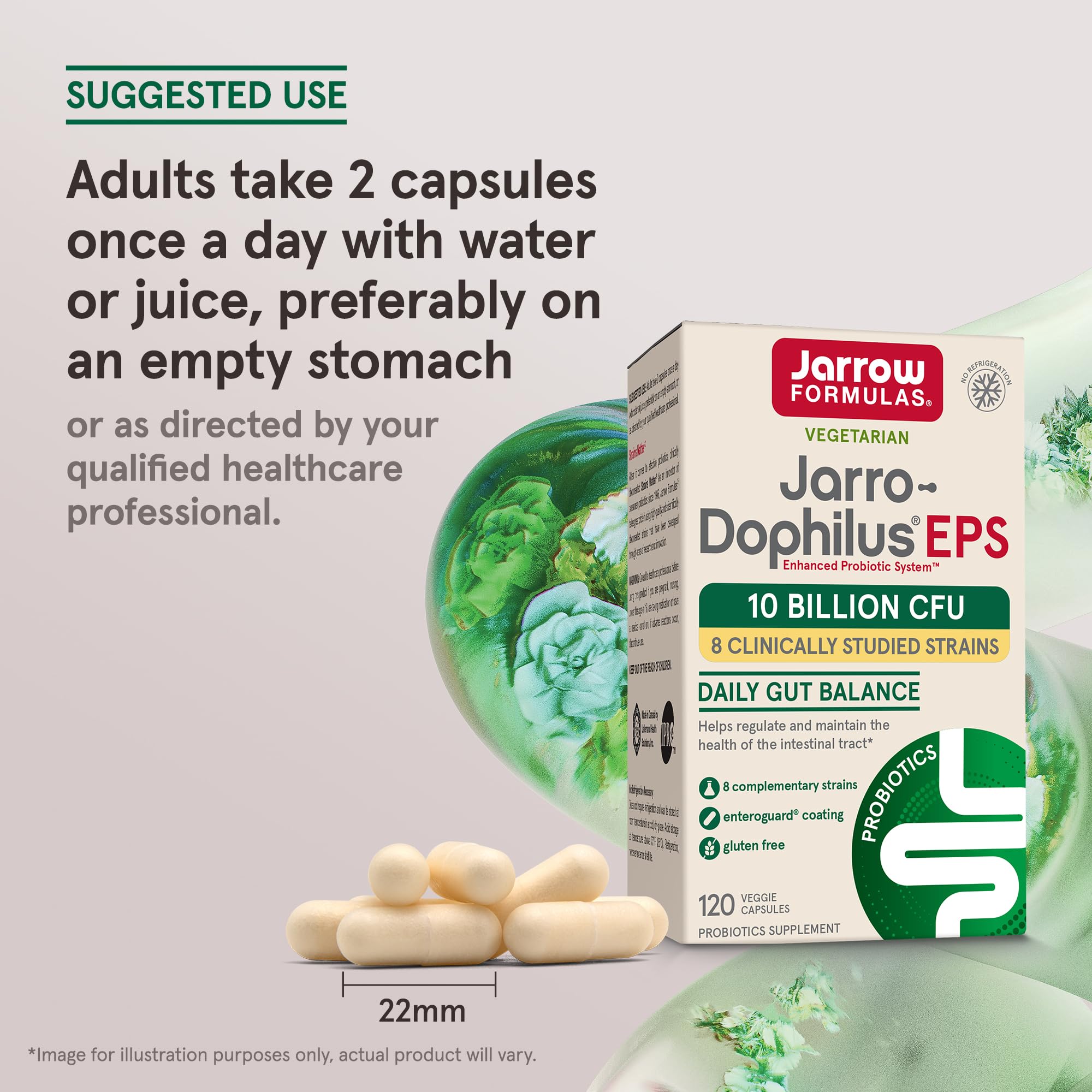 Shelf-stable Jarro-Dophilus EPS bottle ready for long-term storage