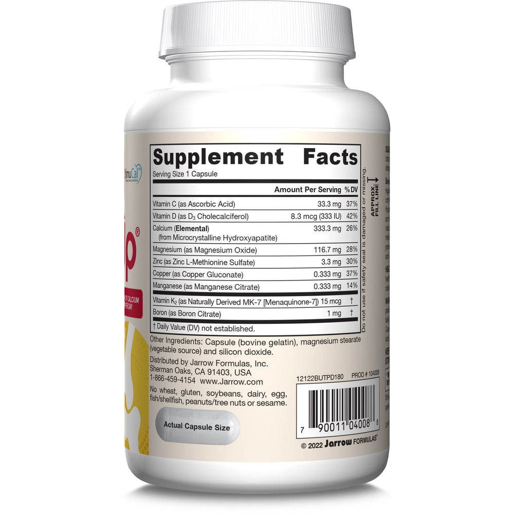 Jarrow BoneUp capsules close-up for easy daily intake