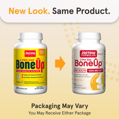BoneUp capsules displayed to illustrate daily supplement form