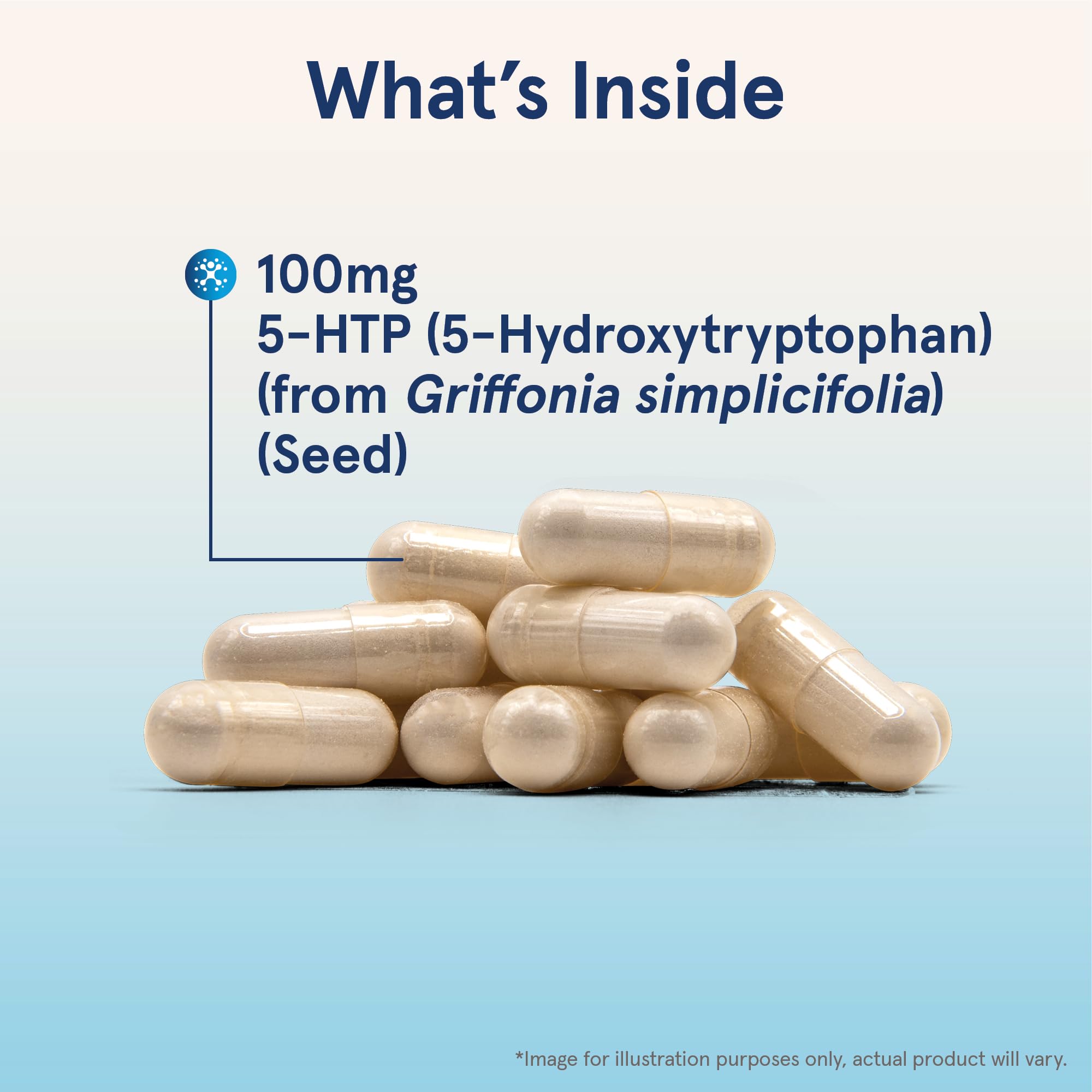 Jarrow Formulas 5-HTP label detail highlighting purity and sourcing