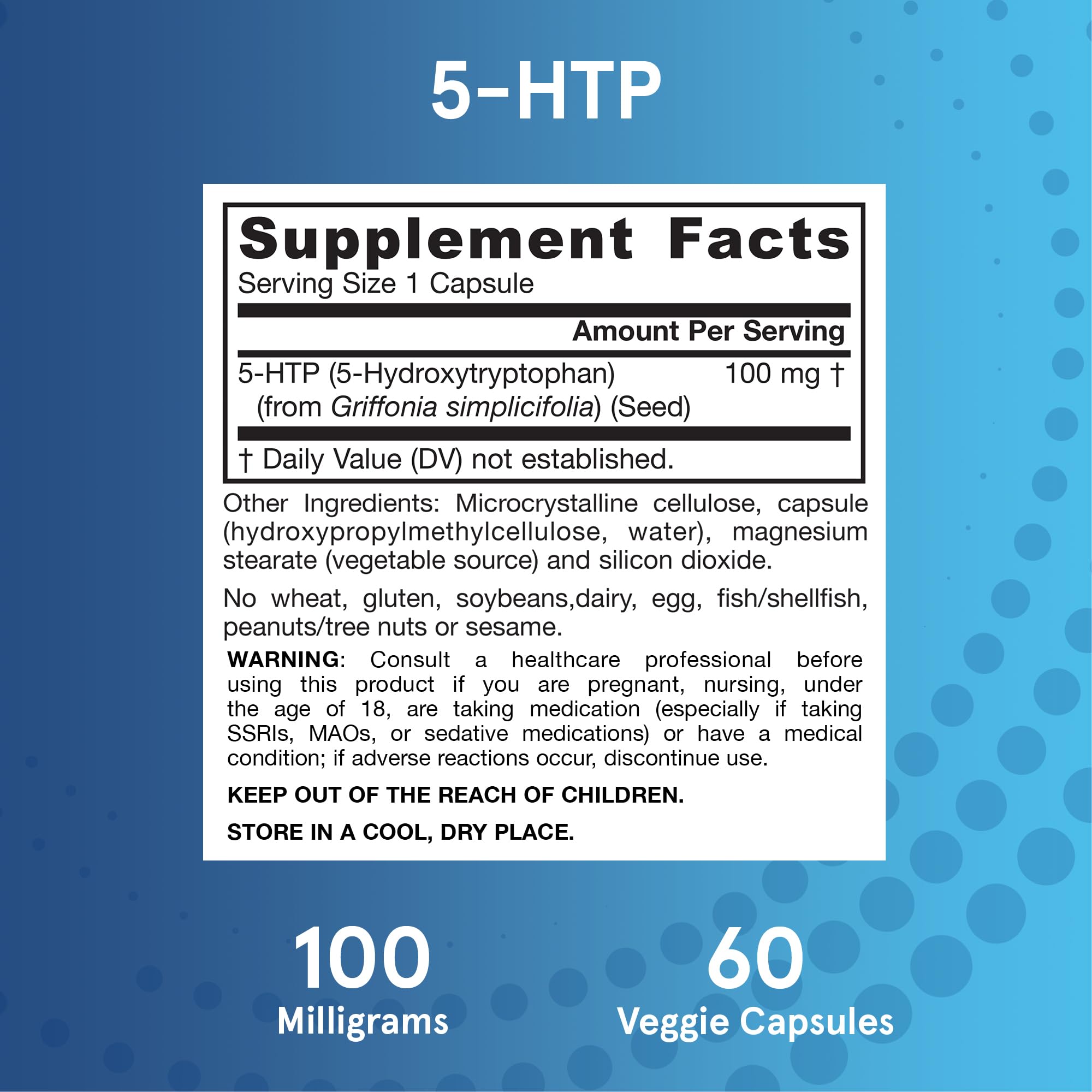 Jarrow Formulas 5-HTP purity certificate shows HPLC-tested quality