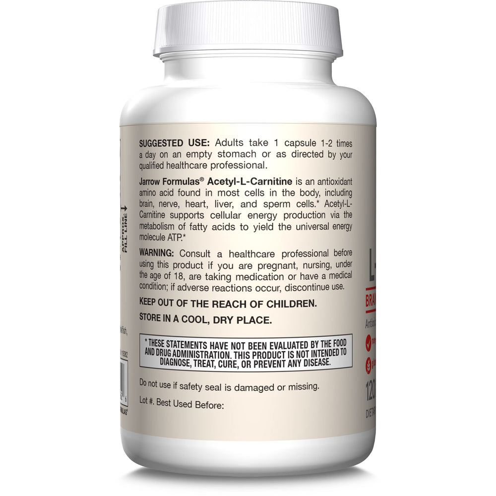 Jarrow Formulas bottle with seal indicates quality and freshness.