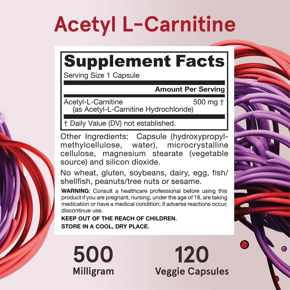 Jarrow Formulas science-backed acetyl L-carnitine image emphasizes brain support.
