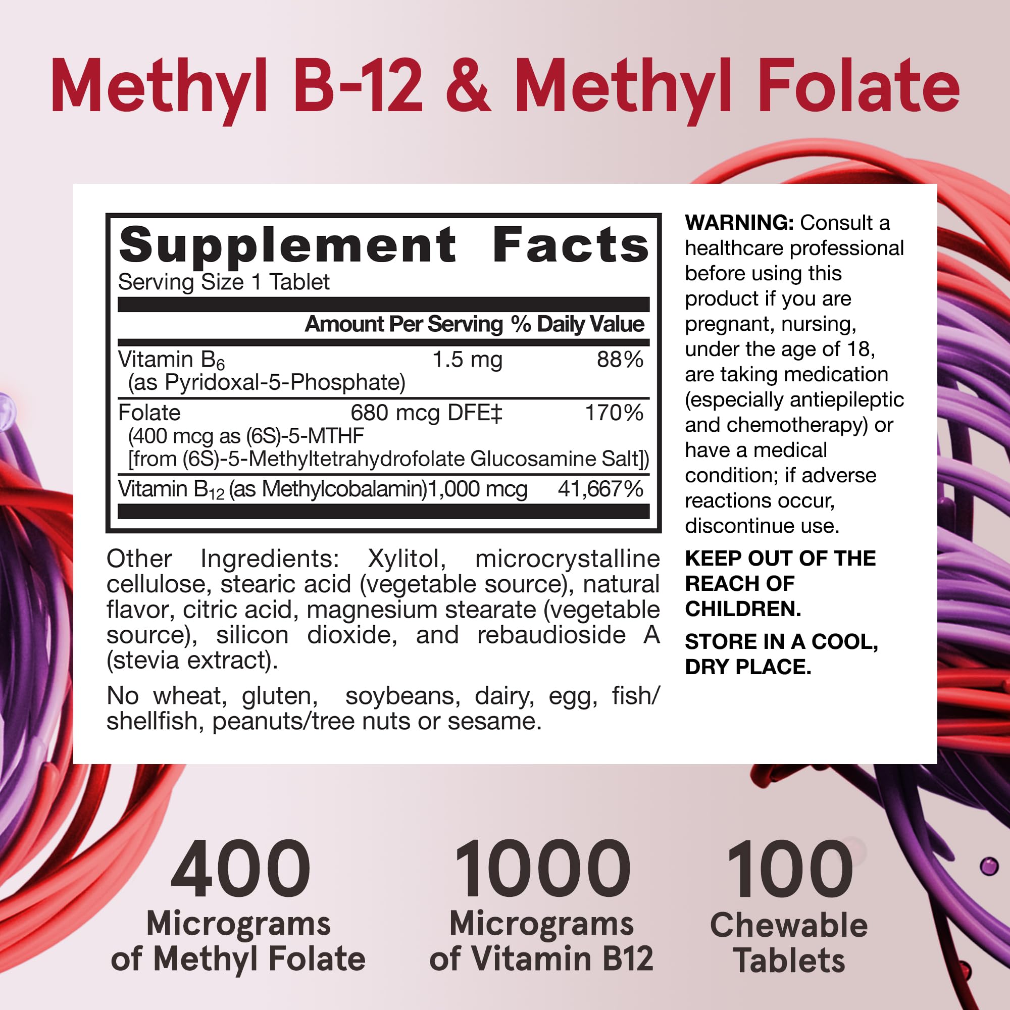 Jarrow Formulas P5P coenzyme and B6 detail in the supplement matrix