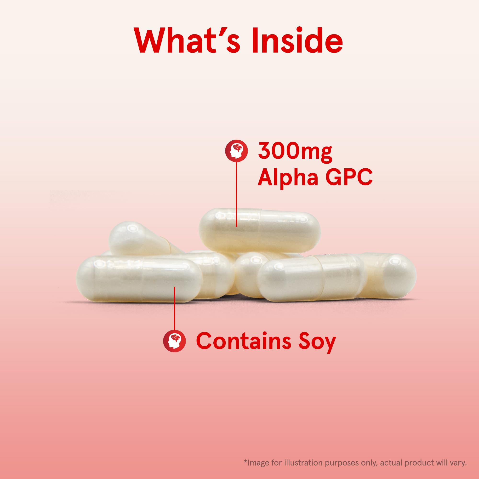 Jarrow Formulas Alpha GPC label detail with ingredients and non-GMO claim