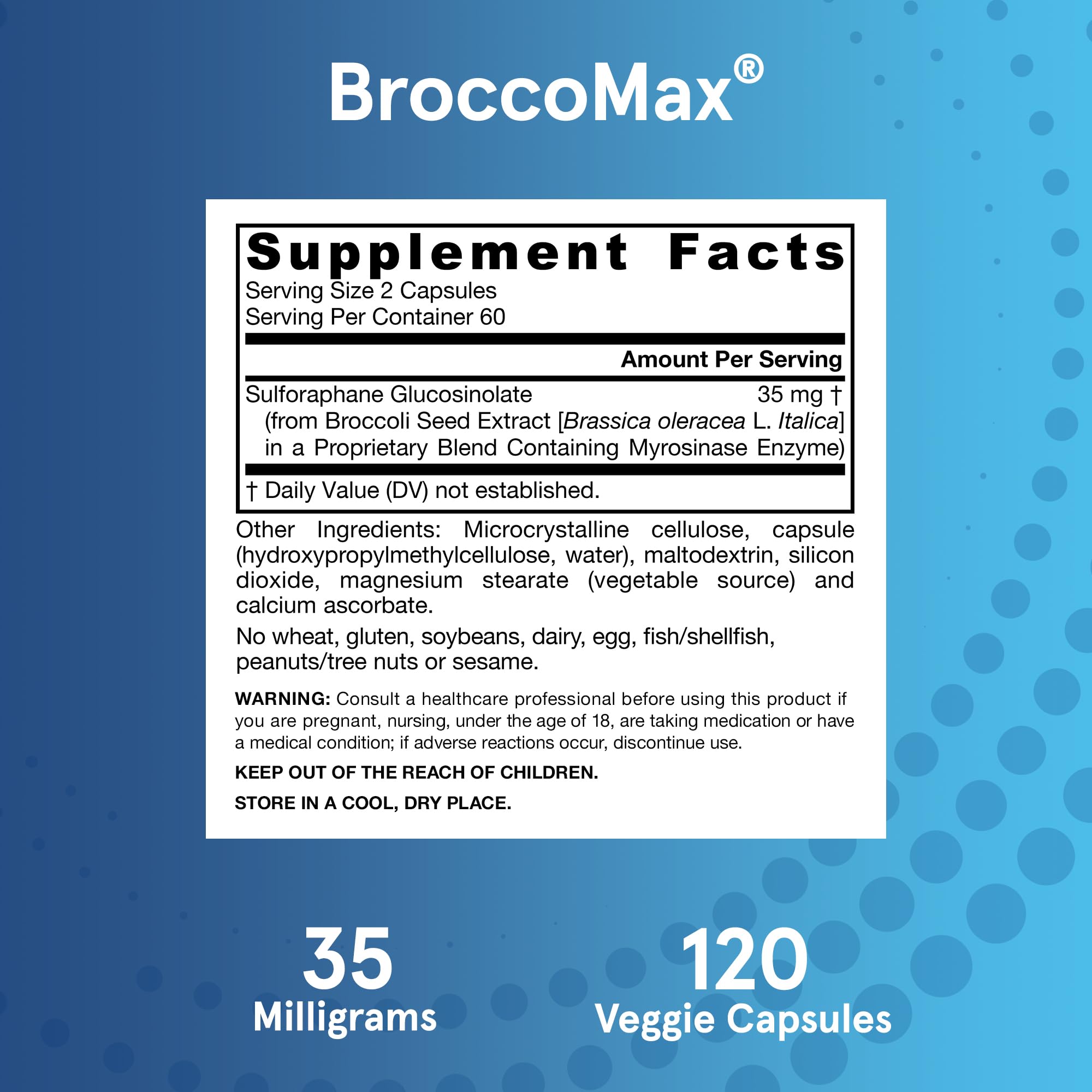 Non-GMO broccoli seed extract used in BroccoMax formula