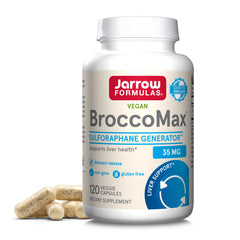 Jarrow Formulas BroccoMax capsules with sulforaphane generator for liver support
