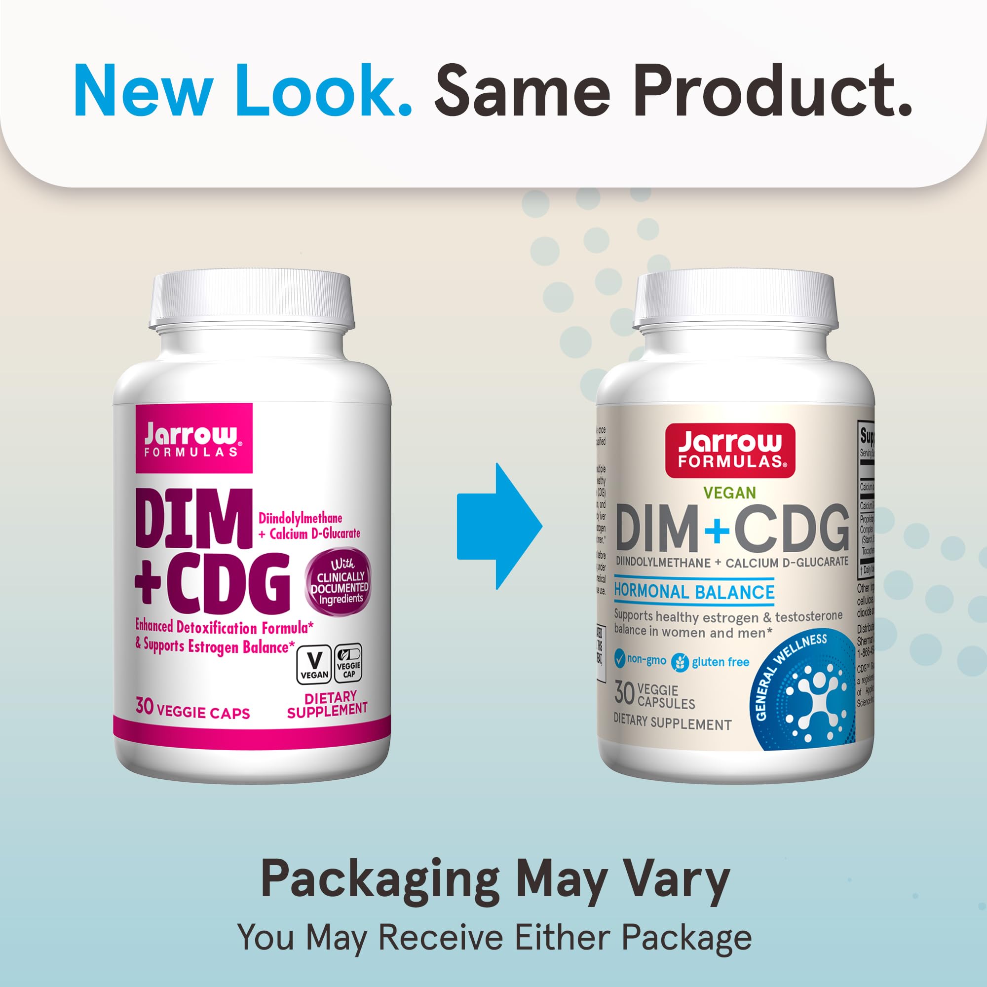 Jarrow Formulas DIM+CDG capsules close-up highlighting capsule texture for hormone balance.