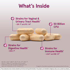 Jarrow Formulas Fem-Dophilus Ultra label close-up highlighting vegan and gluten-free features.