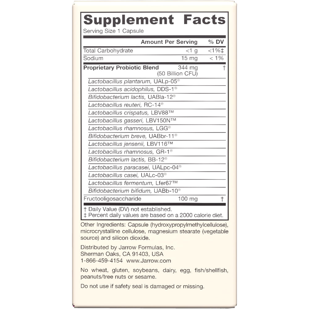 Jarrow Formulas Fem-Dophilus Ultra vegan-friendly probiotic for women's health.