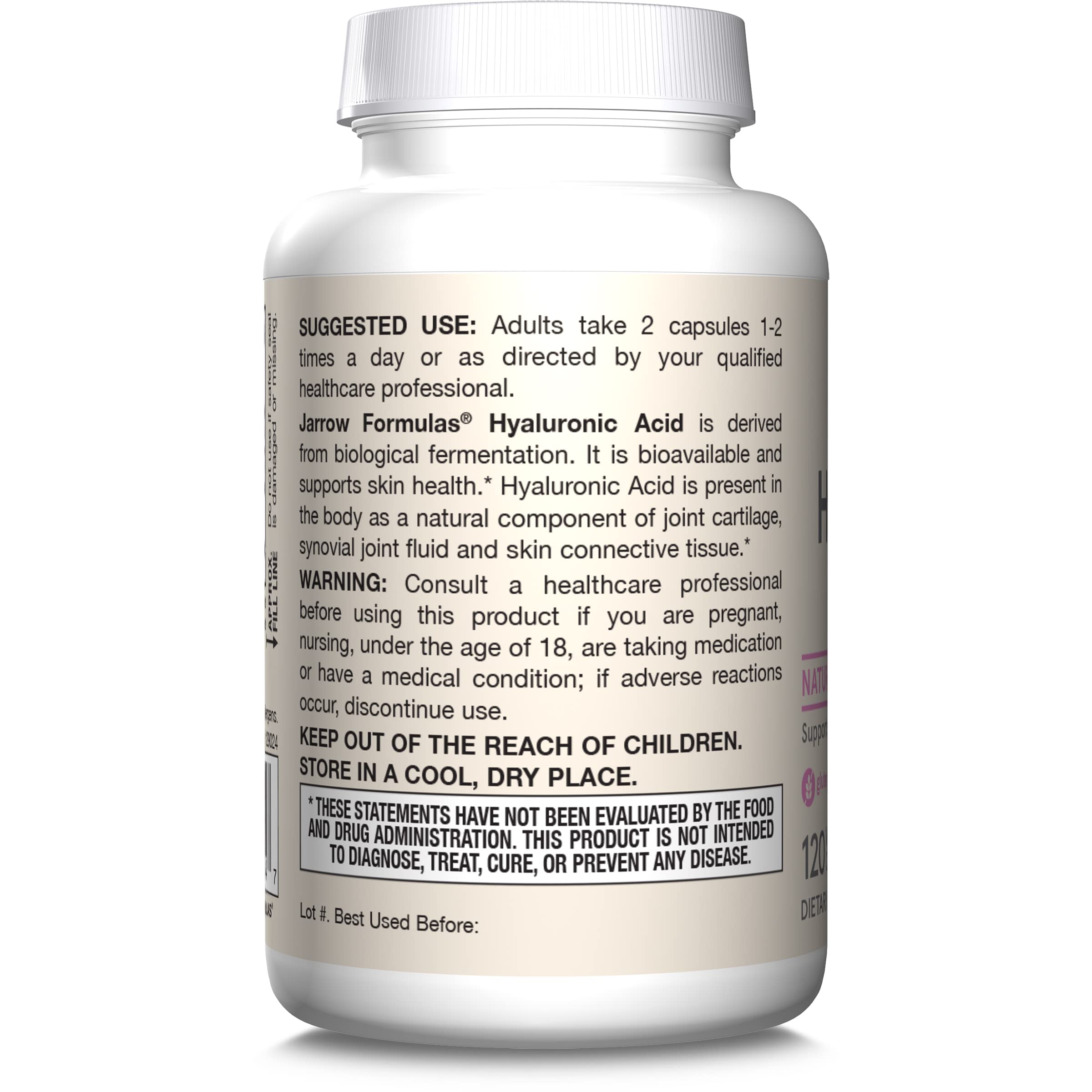 Premium packaging and branding for Jarrow Formulas Hyaluronic Acid
