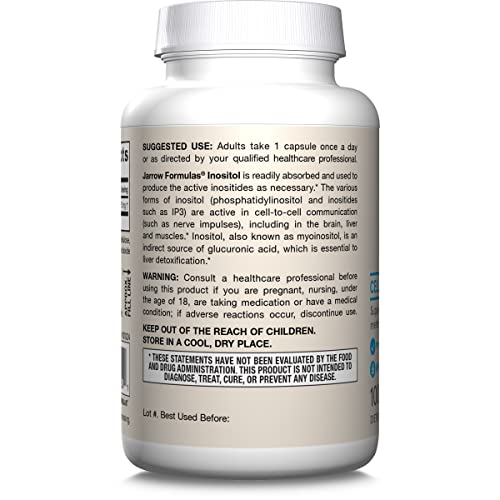 Clean product shot of Jarrow Formulas Inositol on white background