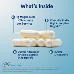 MagMind capsules close-up highlighting high-absorption magnesium.
