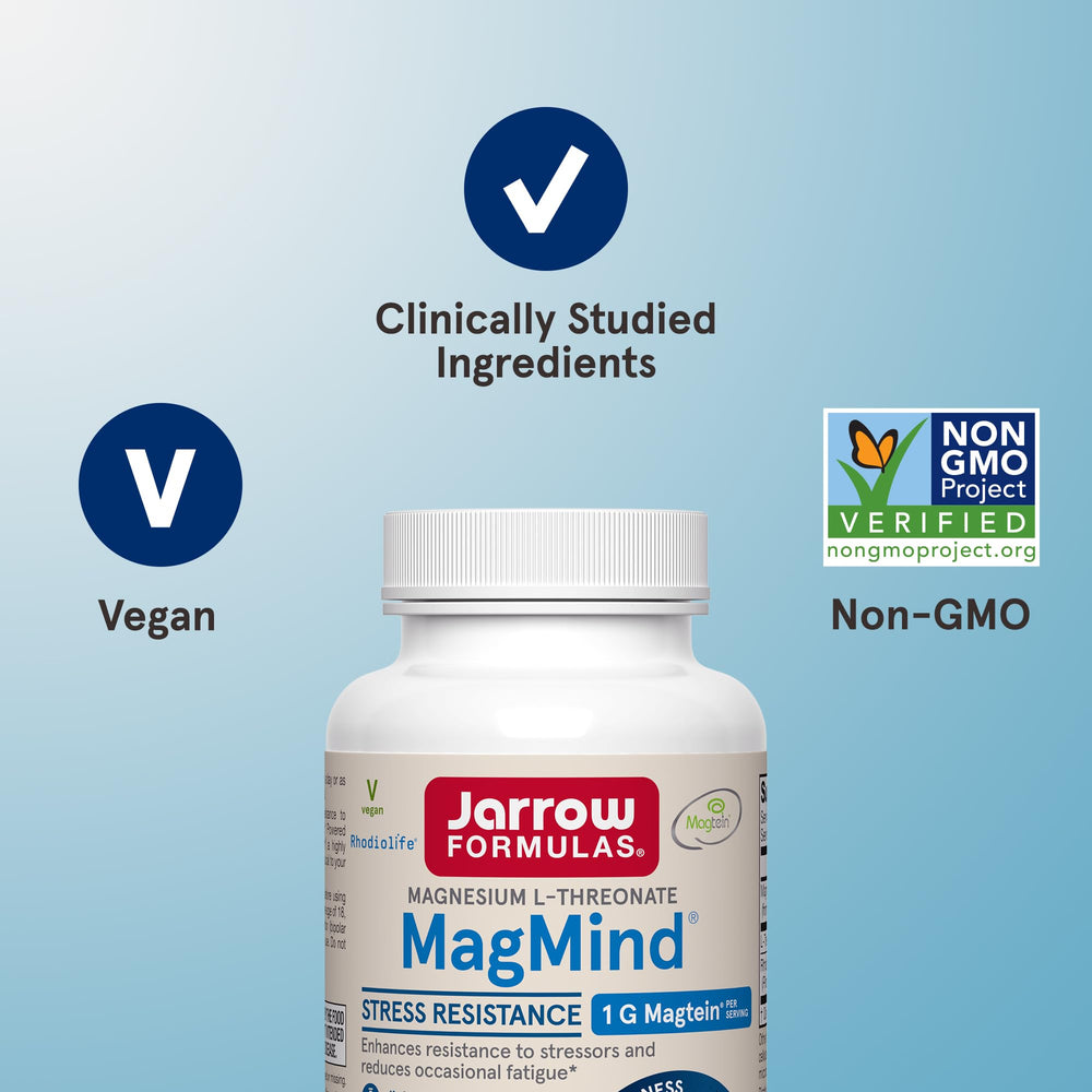 Dosing directions shown on MagMind bottle for easy use.