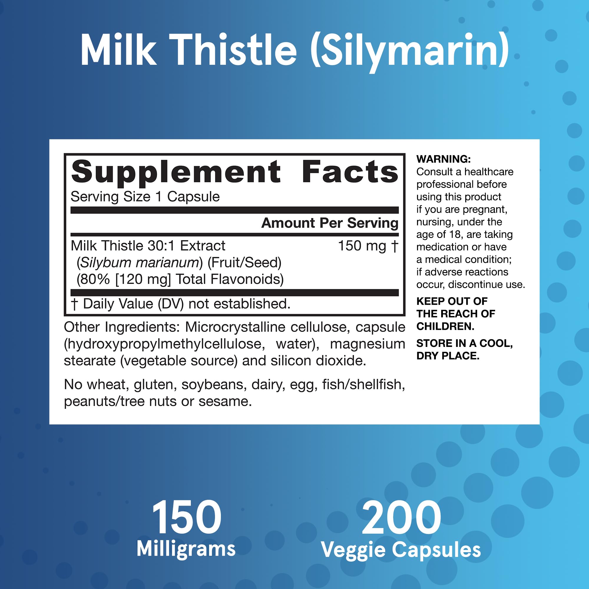 Jarrow Formulas Milk Thistle veggie capsules packaging communicates vegan, gluten-free formula.