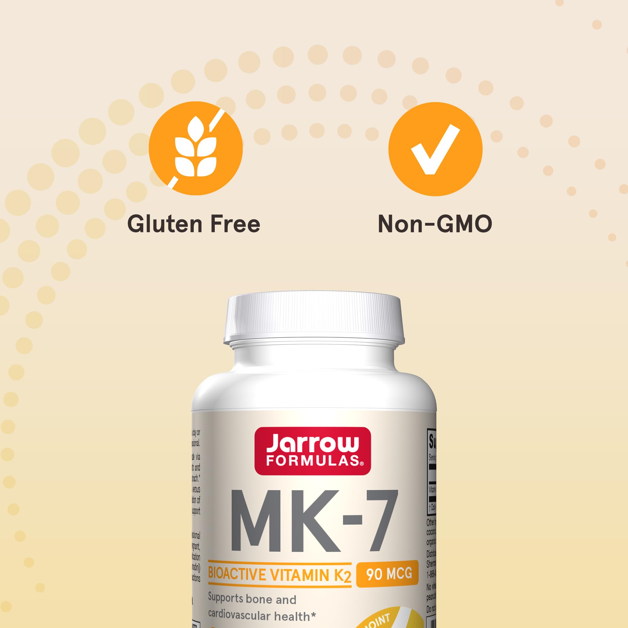 MK-7 ingredients and natto fermentation origin on label