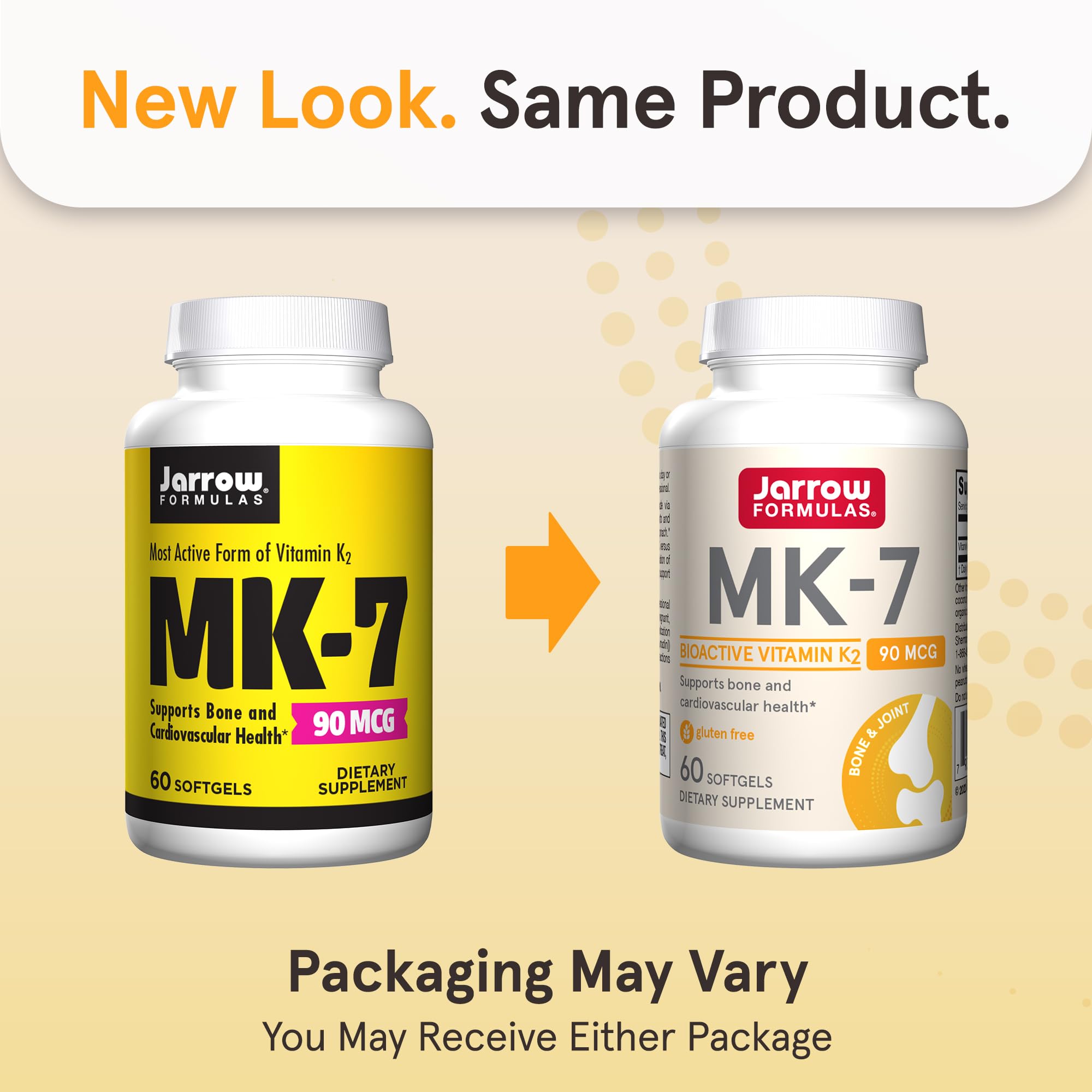 Pouring Jarrow MK-7 softgels for easy daily dosage