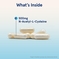 N-A-C 500 mg capsules close-up showing capsule texture